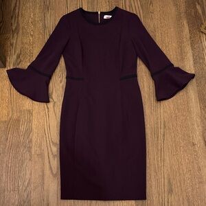 Calvin Klein Plum Long Sleeve Dress